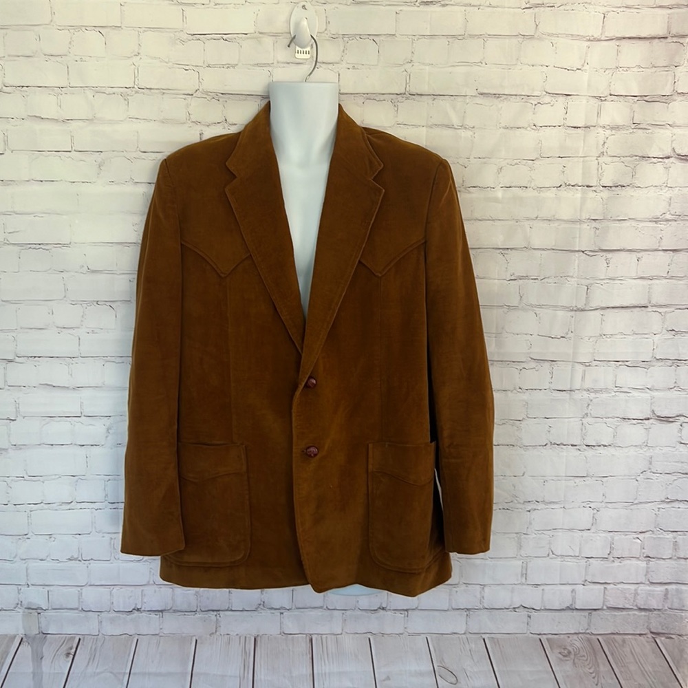 Vintage Brad Whitney corduroy brown elbow patch blazer